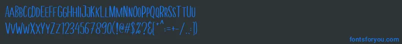 MellonerFunRegular Font – Blue Fonts on Black Background