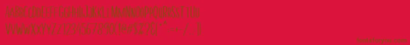 MellonerFunRegular Font – Brown Fonts on Red Background