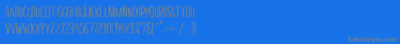 MellonerFunRegular Font – Gray Fonts on Blue Background