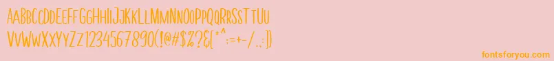MellonerFunRegular Font – Orange Fonts on Pink Background