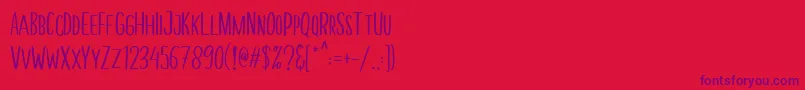 Шрифт MellonerFunRegular – фиолетовые шрифты на красном фоне