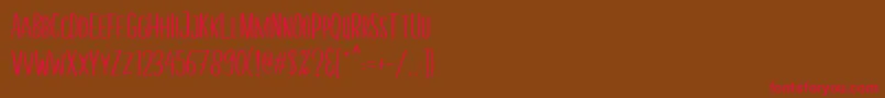 MellonerFunRegular Font – Red Fonts on Brown Background