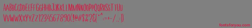 MellonerFunRegular Font – Red Fonts on Gray Background