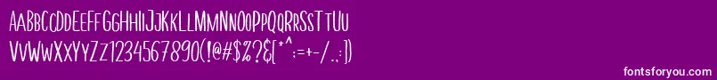 MellonerFunRegular Font – White Fonts on Purple Background