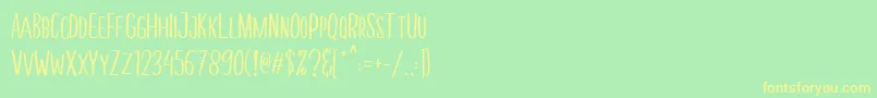 MellonerFunRegular Font – Yellow Fonts on Green Background