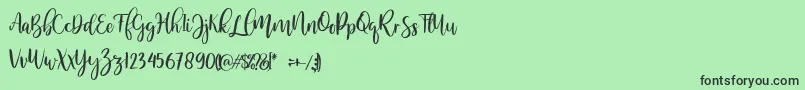 MellonerRegular Font – Black Fonts on Green Background