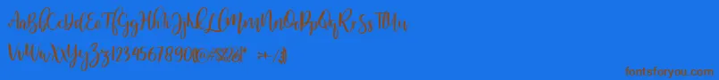 Police MellonerRegular – polices brunes sur fond bleu
