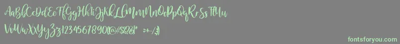 MellonerRegular Font – Green Fonts on Gray Background
