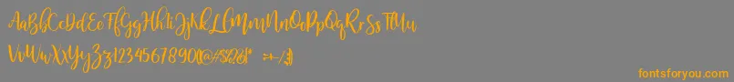 MellonerRegular Font – Orange Fonts on Gray Background
