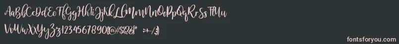 MellonerRegular Font – Pink Fonts on Black Background