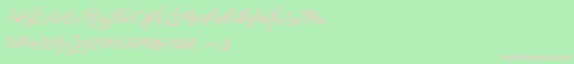 MellonerRegular Font – Pink Fonts on Green Background