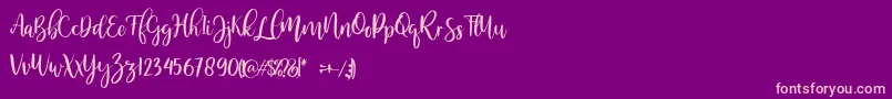 Więcej informacji o czcionce MellonerRegular Czcionka MellonerRegular – różowe czcionki na fioletowym tle