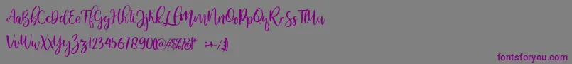 MellonerRegular Font – Purple Fonts on Gray Background