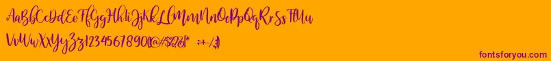 More about MellonerRegular Font MellonerRegular Font – Purple Fonts on Orange Background