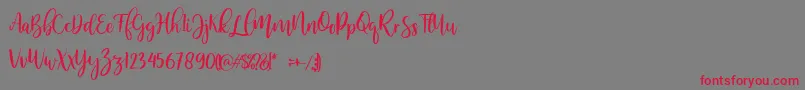 MellonerRegular Font – Red Fonts on Gray Background