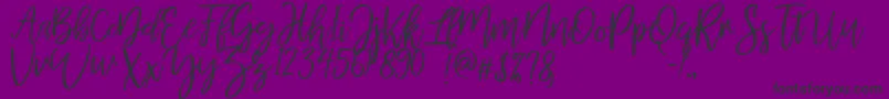 mellony dry brush Font – Black Fonts on Purple Background