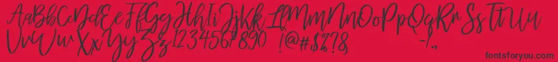 mellony dry brush Font – Black Fonts on Red Background