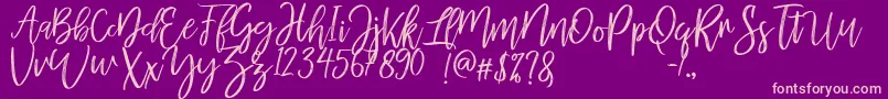 mellony dry brush Font – Pink Fonts on Purple Background