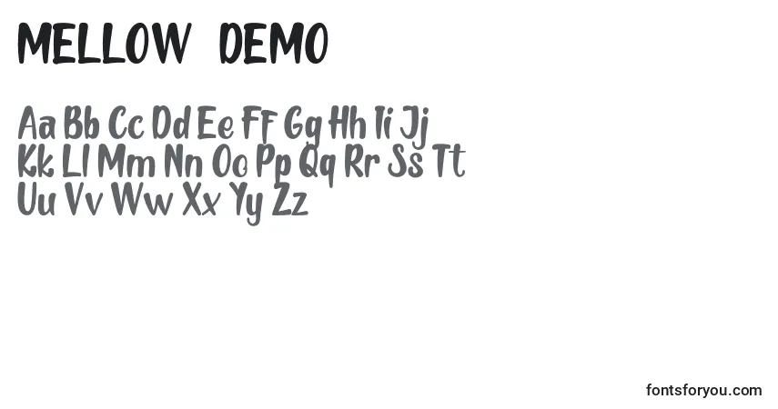 Шрифт MELLOW   DEMO – алфавит, цифры, специальные символы