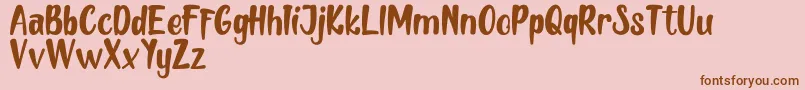 MELLOW   DEMO Font – Brown Fonts on Pink Background