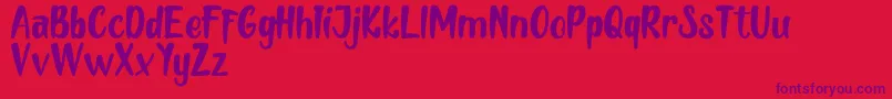 MELLOW   DEMO Font – Purple Fonts on Red Background