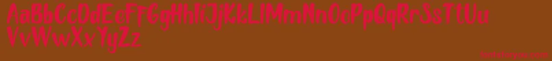 MELLOW   DEMO Font – Red Fonts on Brown Background