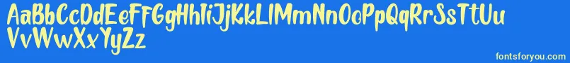 MELLOW   DEMO Font – Yellow Fonts on Blue Background