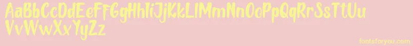 MELLOW   DEMO Font – Yellow Fonts on Pink Background
