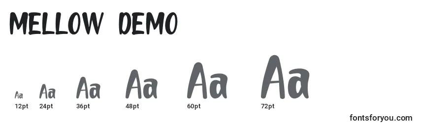 Размеры шрифта MELLOW   DEMO