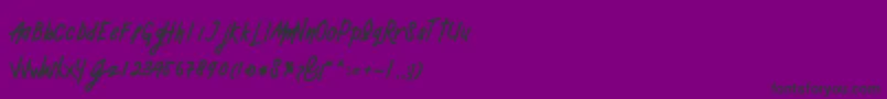 Mellow-Schriftart – Schwarze Schriften auf violettem Hintergrund