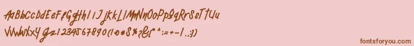 Mellow Font – Brown Fonts on Pink Background