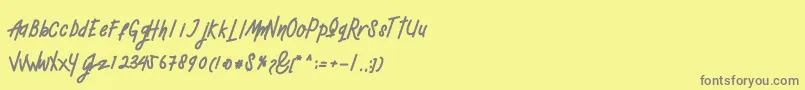 Mellow Font – Gray Fonts on Yellow Background