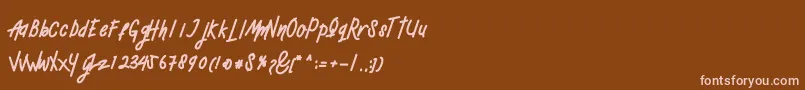 Mellow Font – Pink Fonts on Brown Background