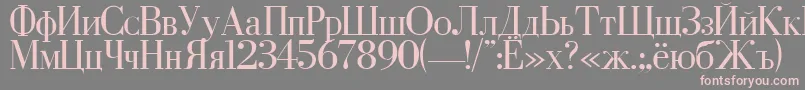 CyrillicRegular-Schriftart – Rosa Schriften auf grauem Hintergrund