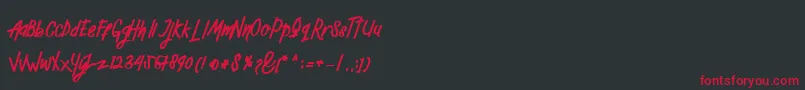 Mellow Font – Red Fonts on Black Background