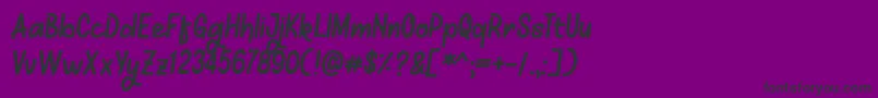 Mellows-Schriftart – Schwarze Schriften auf violettem Hintergrund