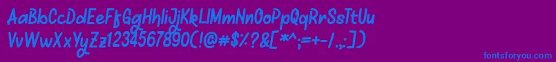 Шрифт Mellows – синие шрифты на фиолетовом фоне
