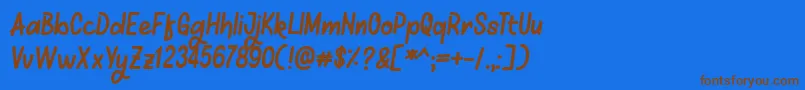 Шрифт Mellows – коричневые шрифты на синем фоне