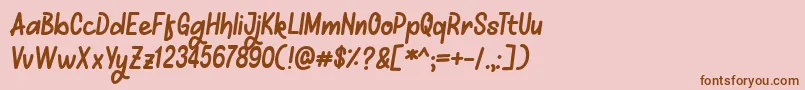 Шрифт Mellows – коричневые шрифты на розовом фоне