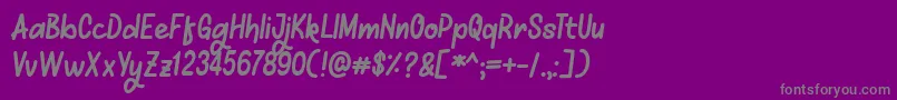 フォントMellows – 紫の背景に灰色の文字