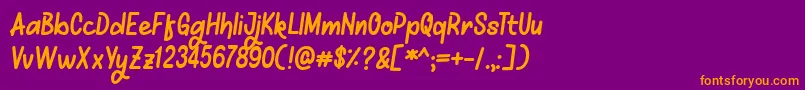Шрифт Mellows – оранжевые шрифты на фиолетовом фоне