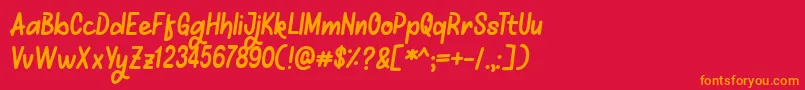 Mellows Font – Orange Fonts on Red Background
