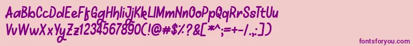Шрифт Mellows – фиолетовые шрифты на розовом фоне