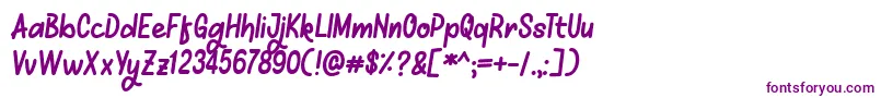 Шрифт Mellows – фиолетовые шрифты на белом фоне