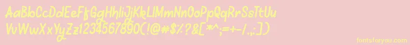 Mellows Font – Yellow Fonts on Pink Background