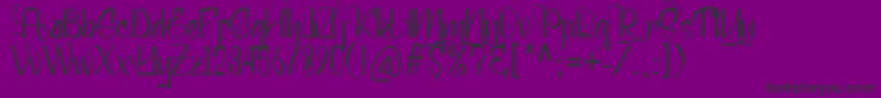 Mellunker-Schriftart – Schwarze Schriften auf violettem Hintergrund