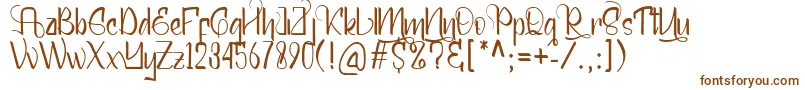 Шрифт Mellunker – коричневые шрифты на белом фоне