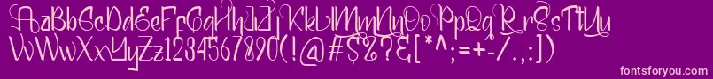 Mellunker Font – Pink Fonts on Purple Background