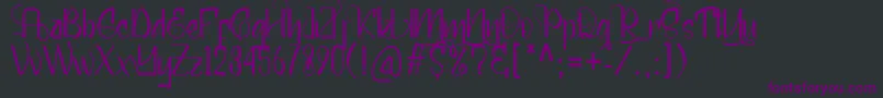 Czcionka Mellunker – fioletowe czcionki na czarnym tle