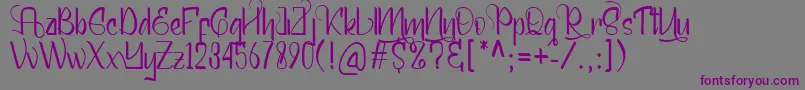 Шрифт Mellunker – фиолетовые шрифты на сером фоне